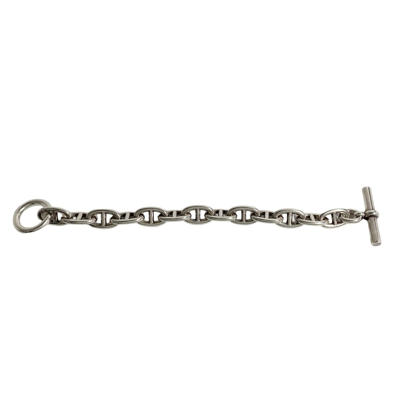 HERMES bracelet Silver925 Silver 13 frames Chene Dunkle TGM mens Used