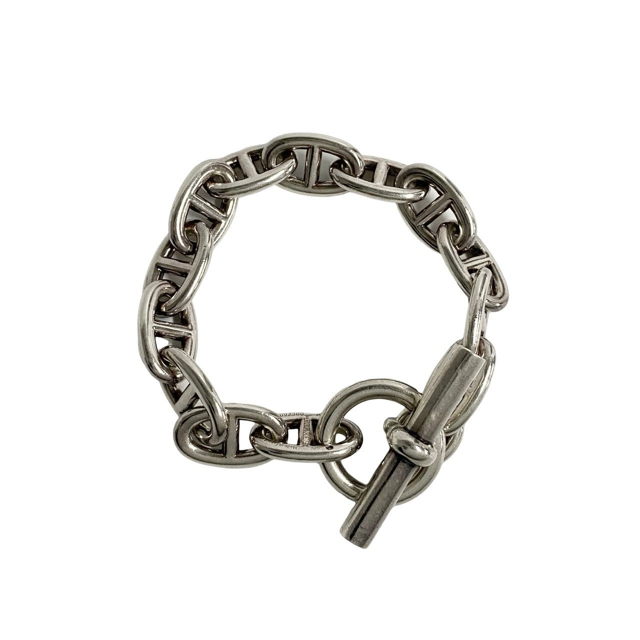 HERMES bracelet Silver925 Silver 13 frames Chene Dunkle TGM mens Used