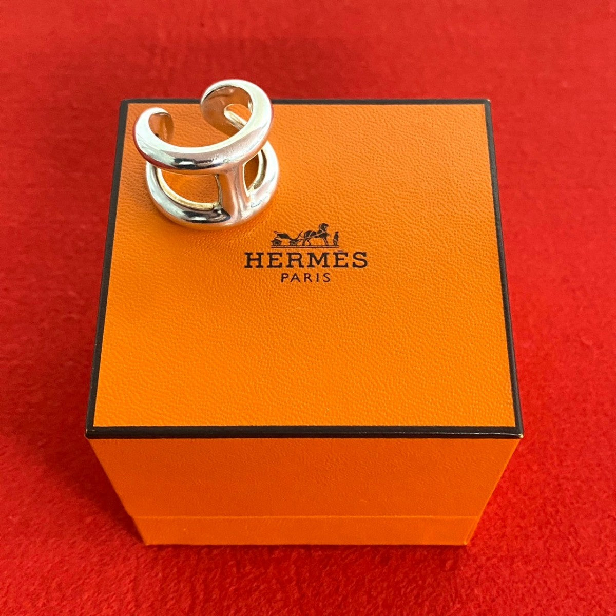 HERMES Ring Silver925 Silver Osmoz GM 50
