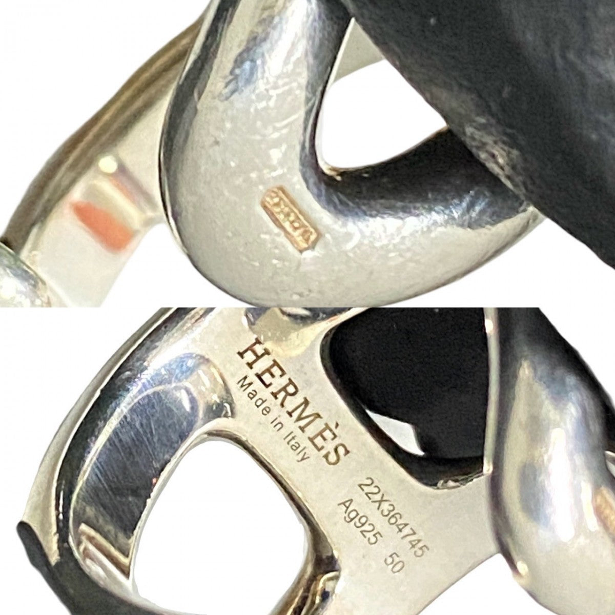 HERMES Ring Silver925 Silver Osmoz GM 50