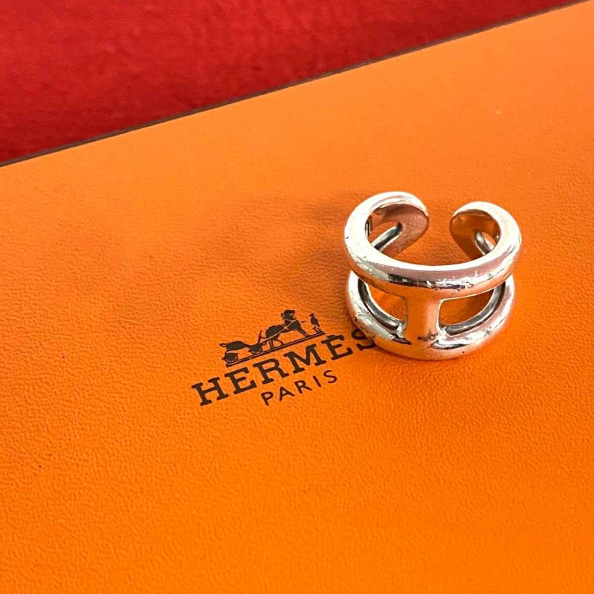 HERMES Ring Silver925 Silver Osmoz PM 53