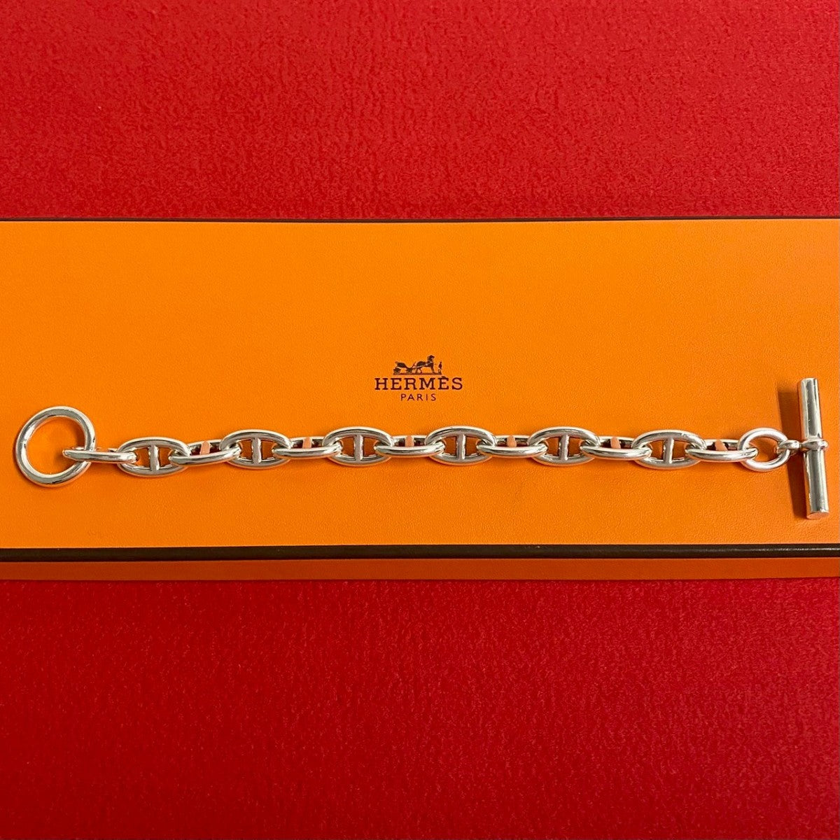 HERMES bracelet Silver925 Silver Chene Dunkle GM 13 frames