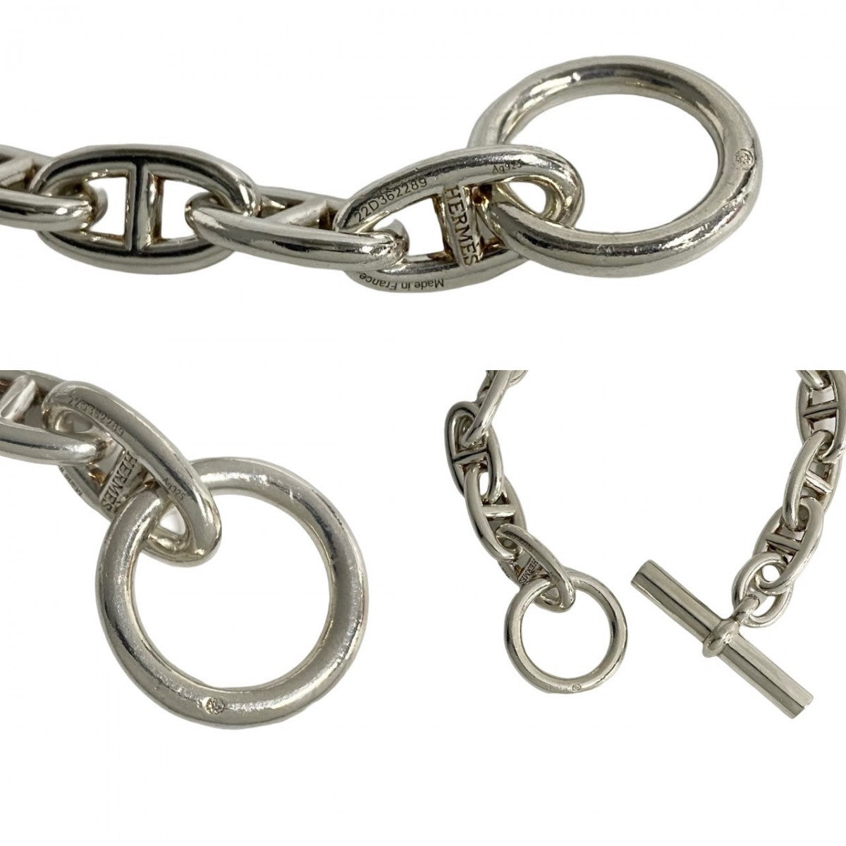 HERMES bracelet Silver925 Silver Chene Dunkle GM 13 frames