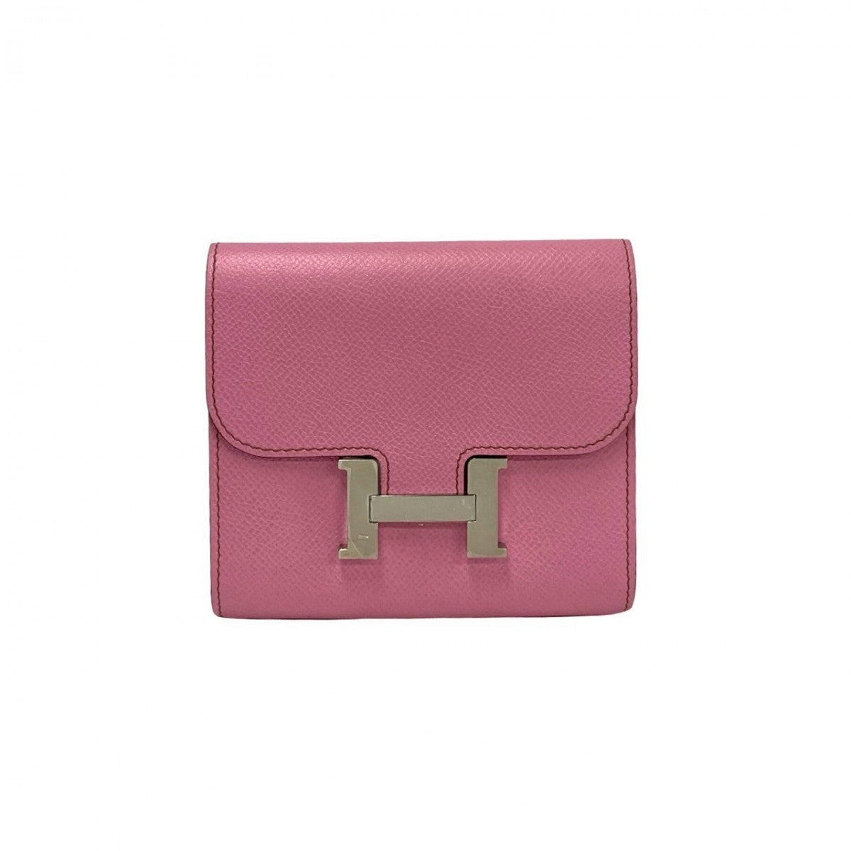 HERMES Bifold Wallet Epsom pink Constance Compact