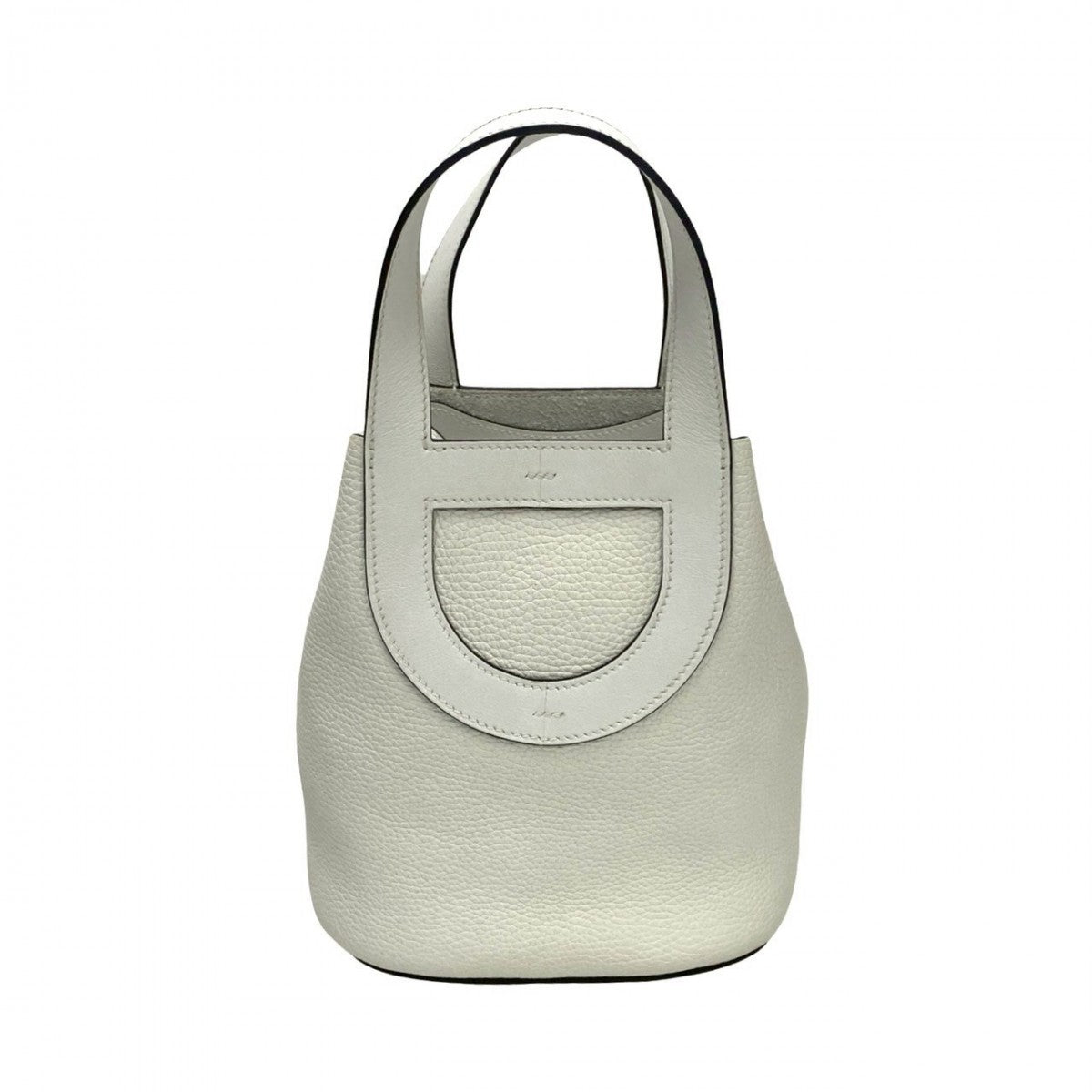 HERMES Handbag Taurillon Clemence white in the loop 18