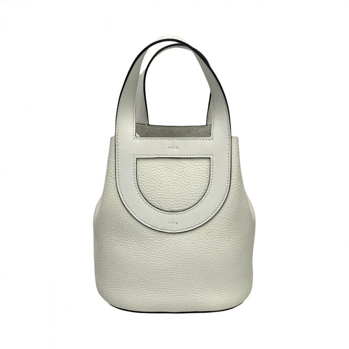 HERMES Handbag Taurillon Clemence white in the loop 18