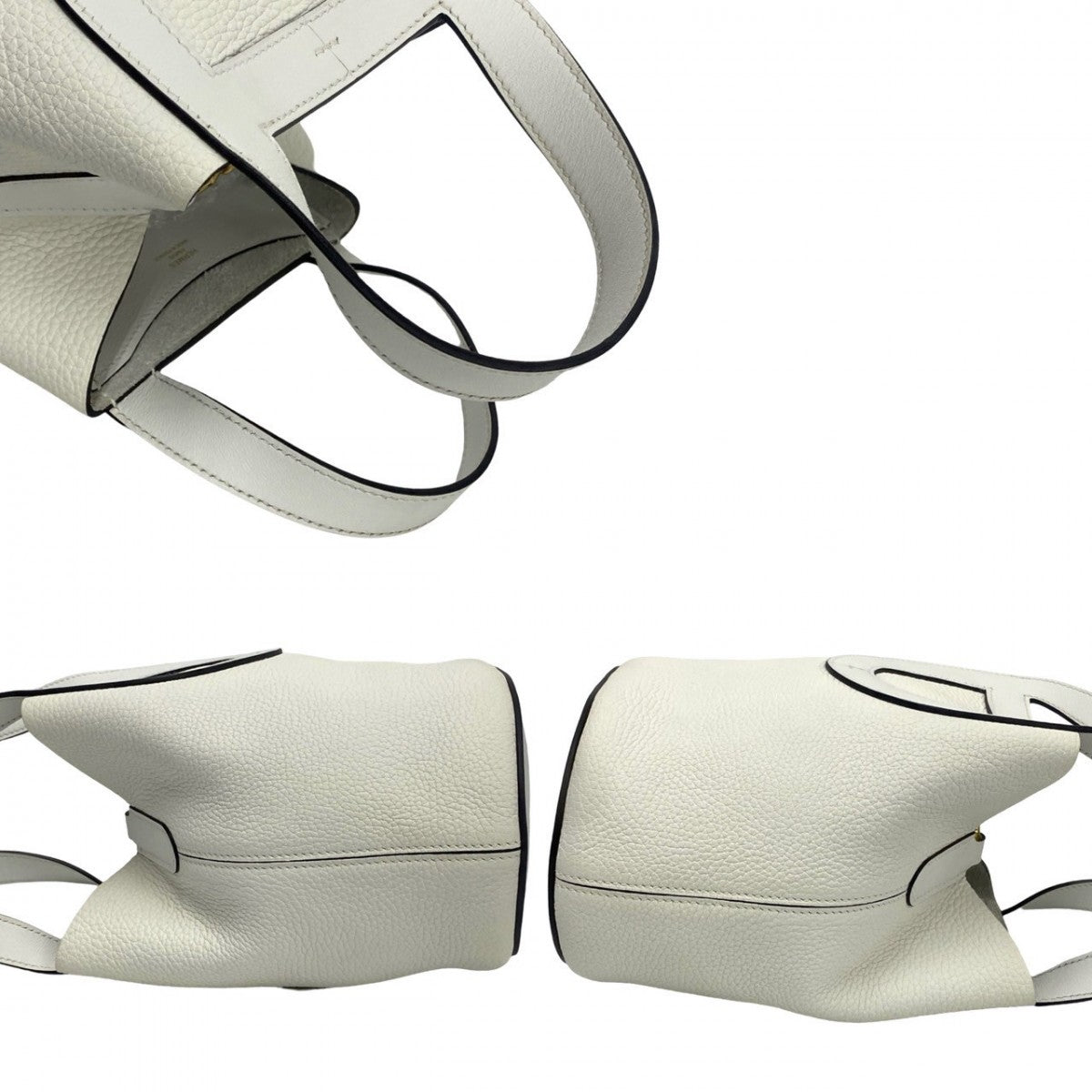 HERMES Handbag Taurillon Clemence white in the loop 18