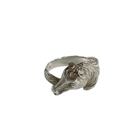 HERMES Ring Silver925 Silver Cheval Horse Ring