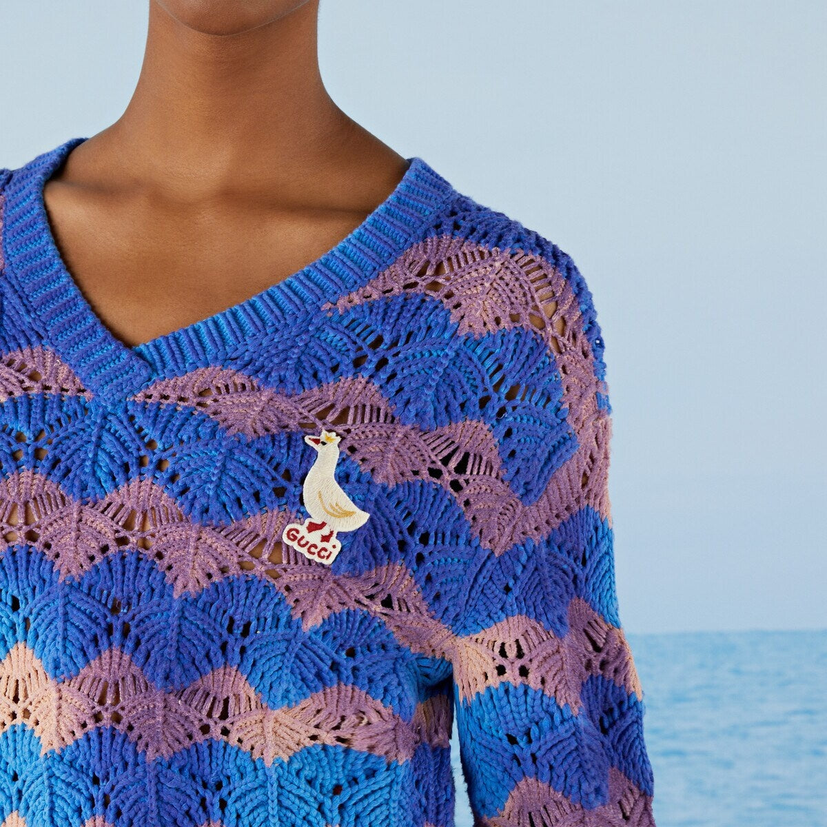 Gucci Tie Dye Knit Cotton Sweater
