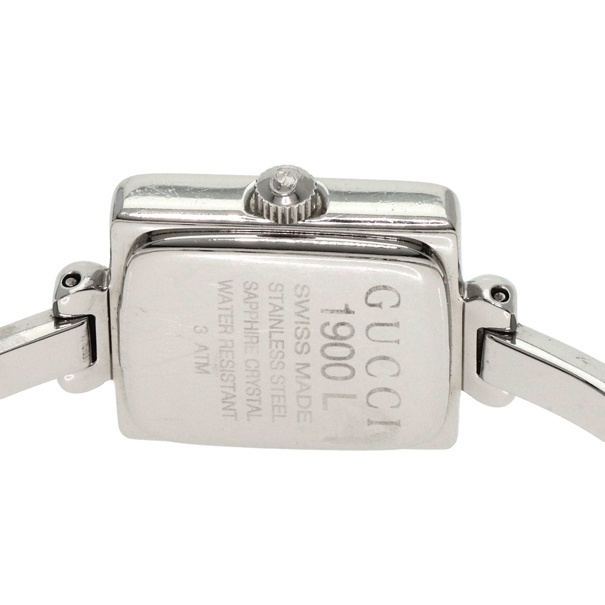 GUCCI Watches Quartz 1900L Stainless Steel Silver Square face black dial