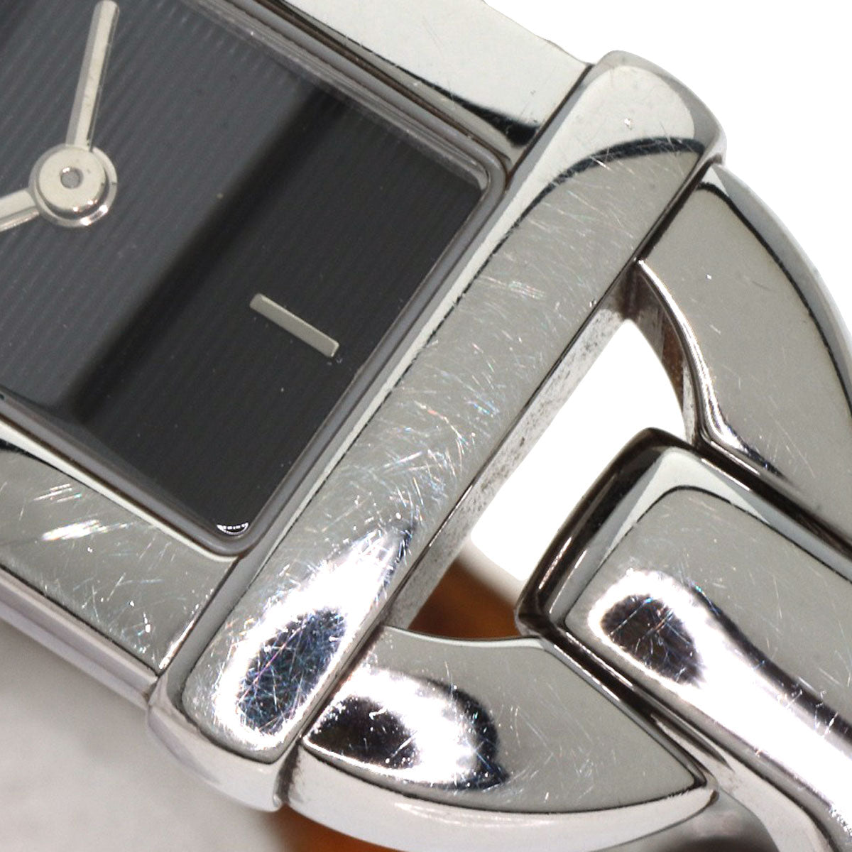 GUCCI Watches Quartz 6800L Stainless Steel Silver Bamboo black dial