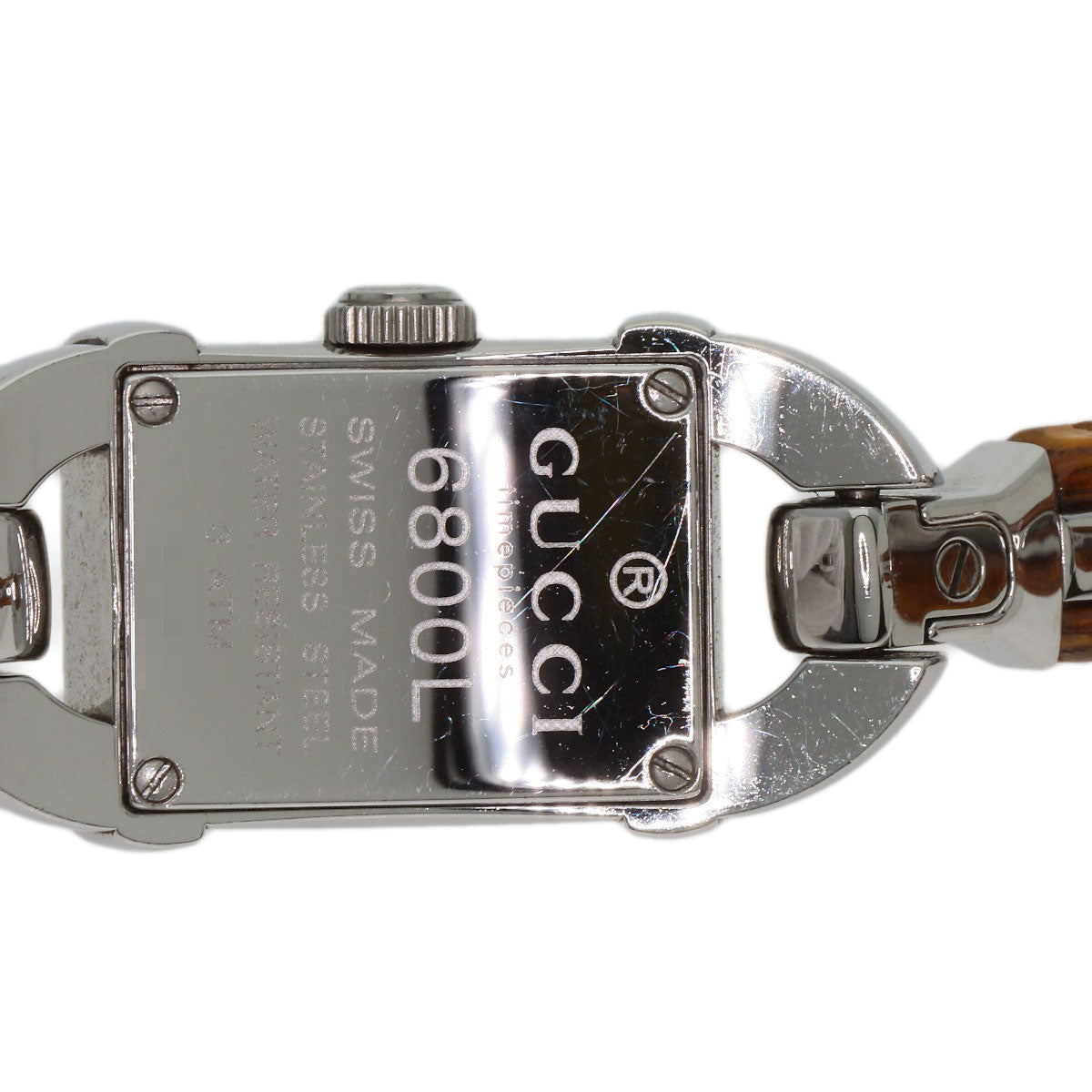 GUCCI Watches Quartz 6800L Stainless Steel Silver Bamboo black dial