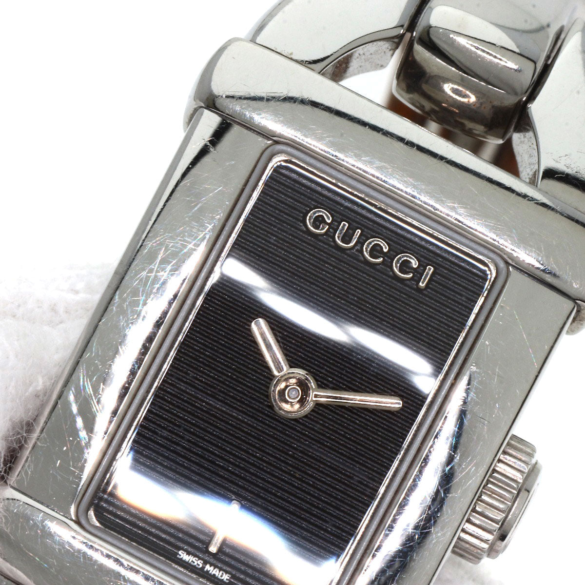 GUCCI Watches Quartz 6800L Stainless Steel Silver Bamboo black dial