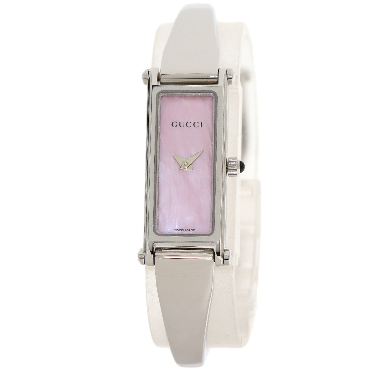 GUCCI Watches Quartz 1500L Stainless Steel Silver Square face Pink shell dial