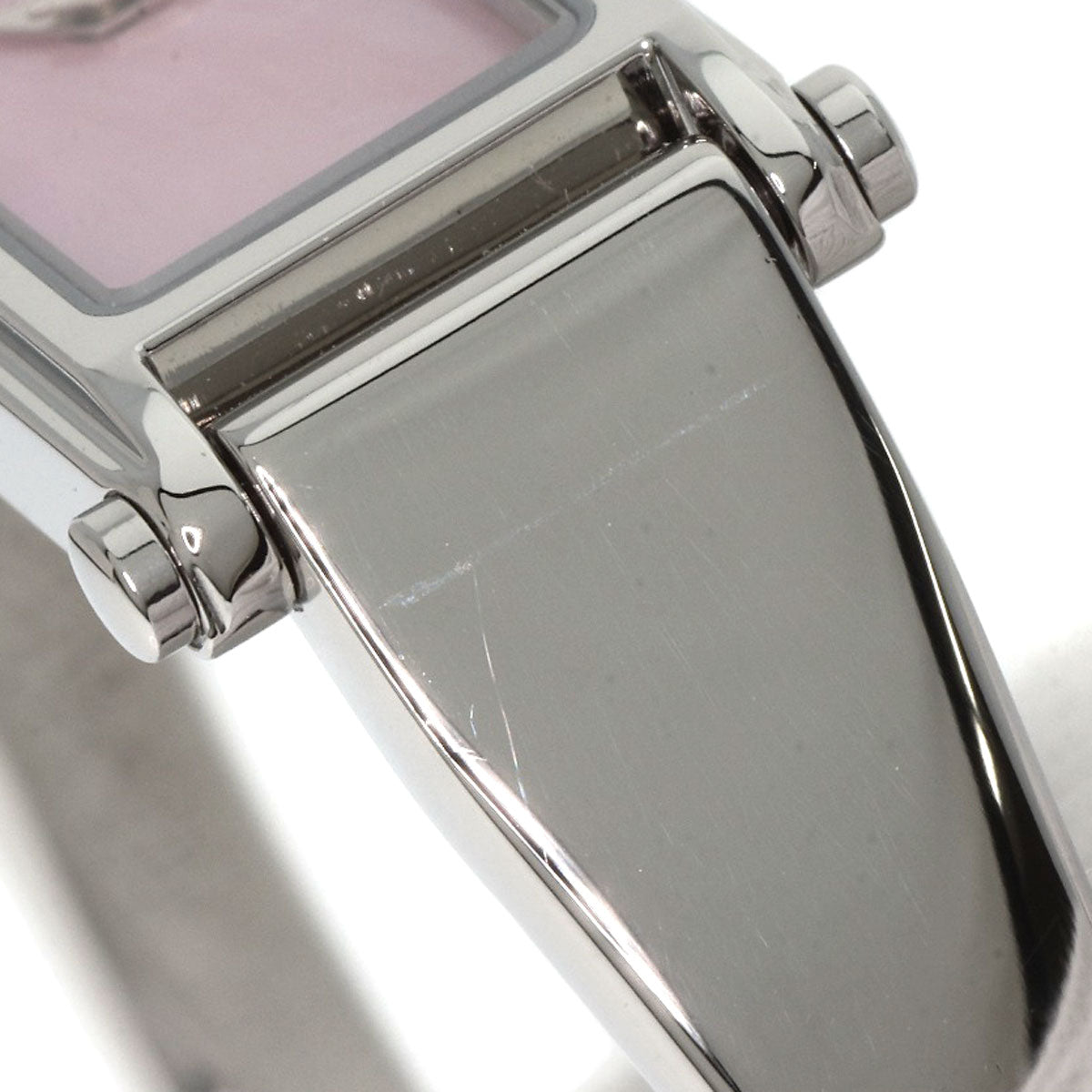 GUCCI Watches Quartz 1500L Stainless Steel Silver Square face Pink shell dial
