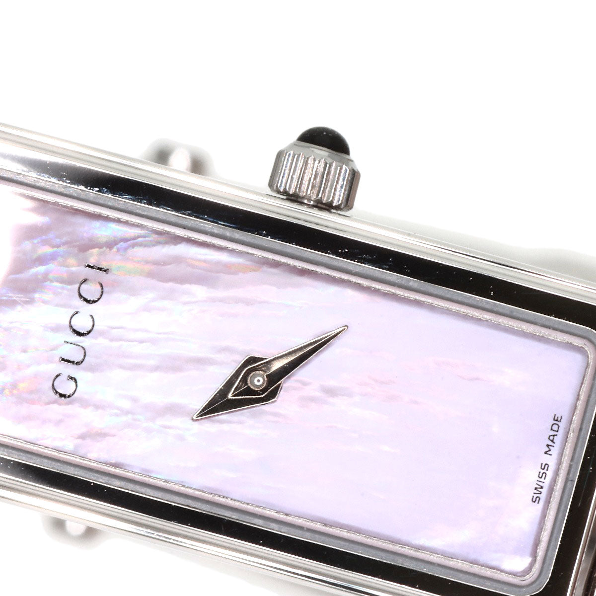GUCCI Watches Quartz 1500L Stainless Steel Silver Square face Pink shell dial