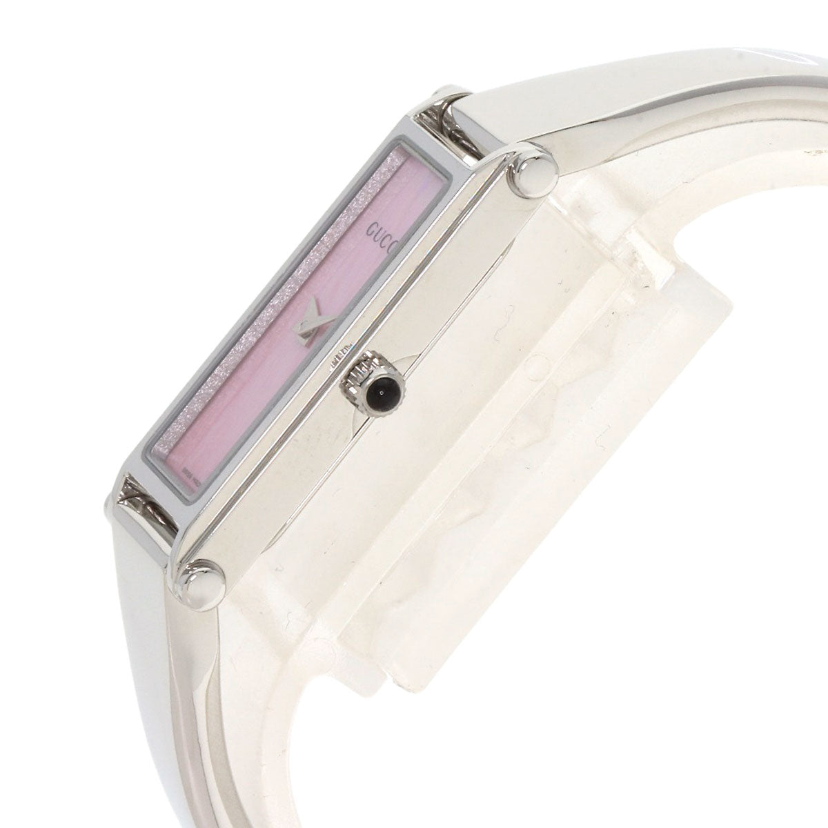 GUCCI Watches Quartz 1500L Stainless Steel Silver Square face Pink shell dial