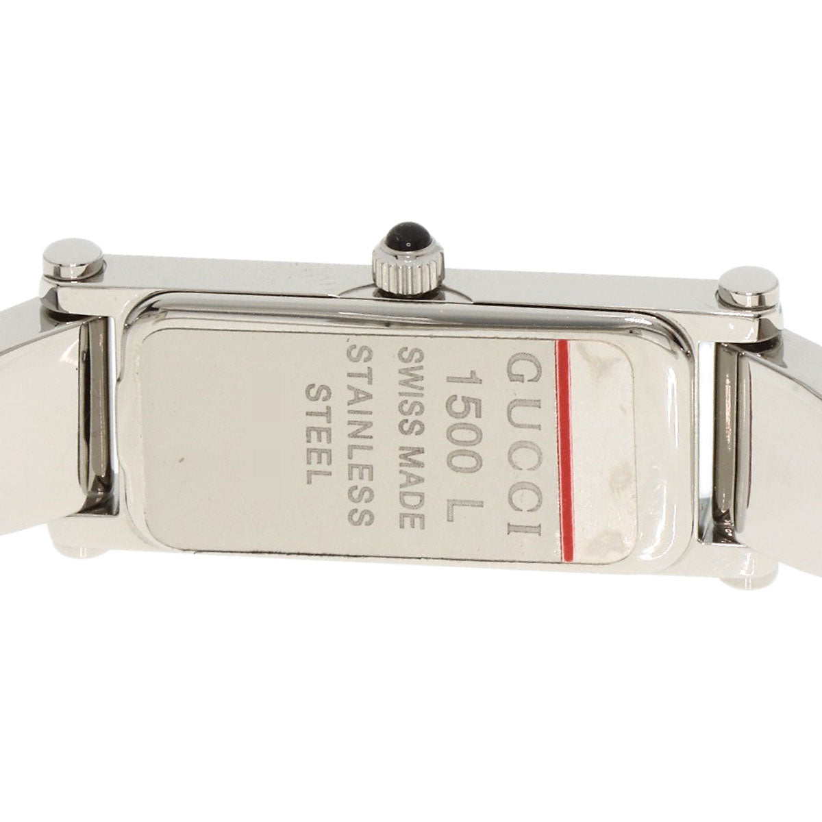 GUCCI Watches Quartz 1500L Stainless Steel Silver Square face Pink shell dial