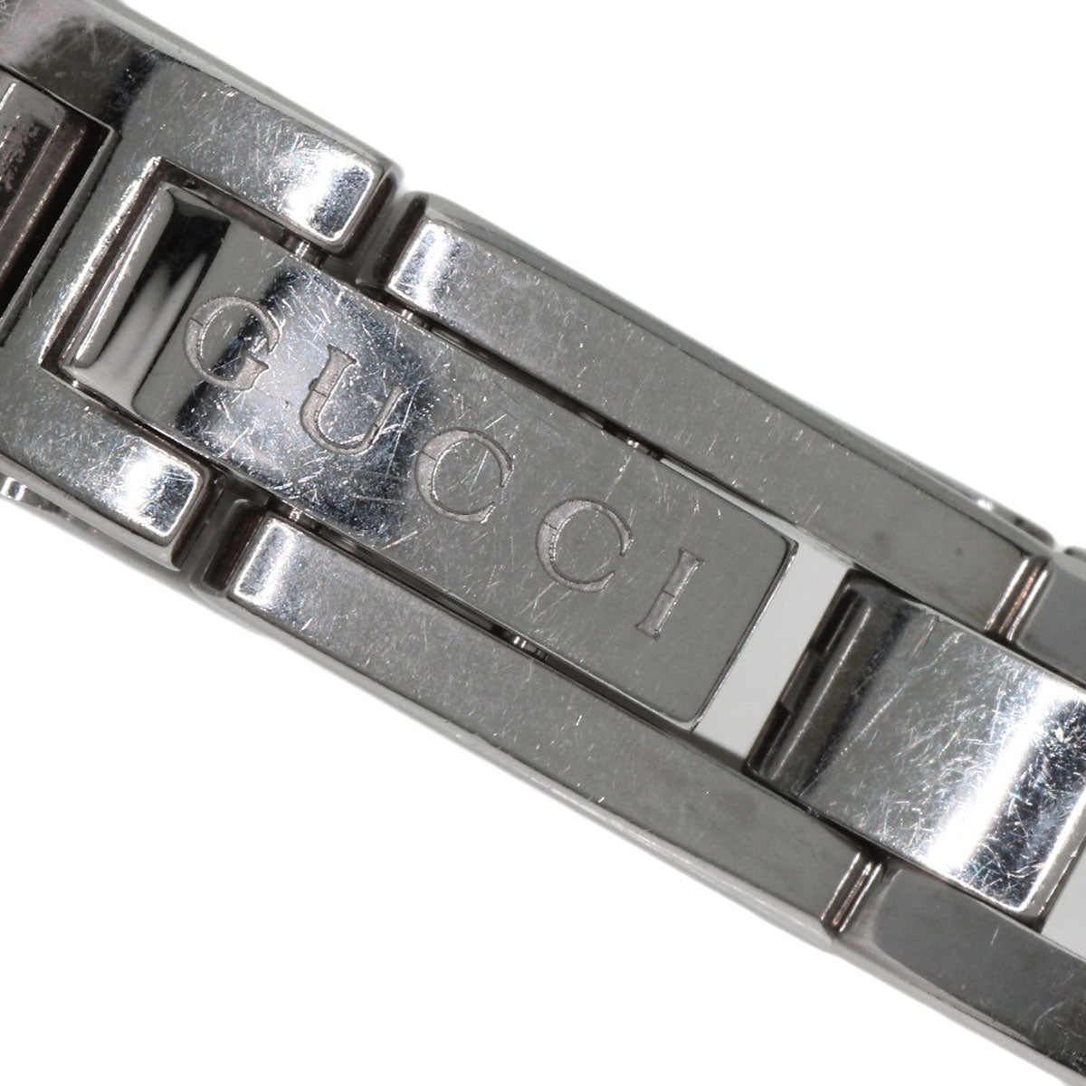 GUCCI Watches Quartz 110 Stainless Steel Silver Square Face 3P Diamond black dial