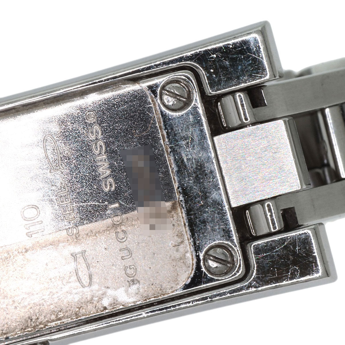 GUCCI Watches Quartz 110 Stainless Steel Silver Square Face 3P Diamond black dial