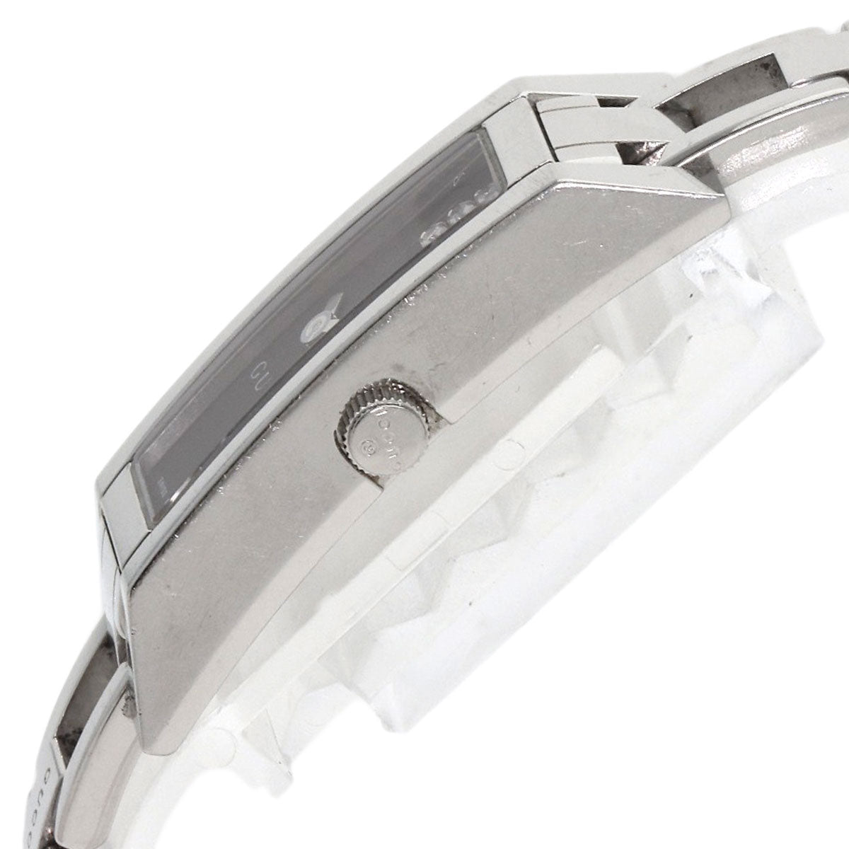 GUCCI Watches Quartz 110 Stainless Steel Silver Square Face 3P Diamond black dial
