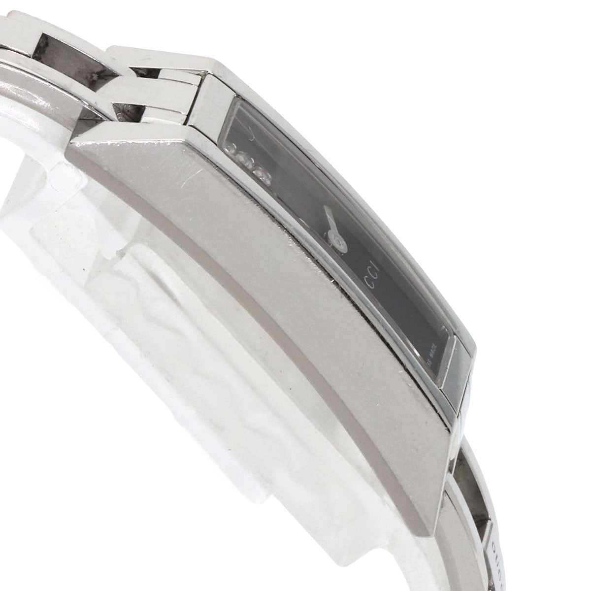 GUCCI Watches Quartz 110 Stainless Steel Silver Square Face 3P Diamond black dial