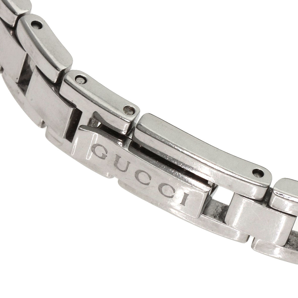 GUCCI Watches Quartz 110 Stainless Steel Silver Square Face 3P Diamond black dial