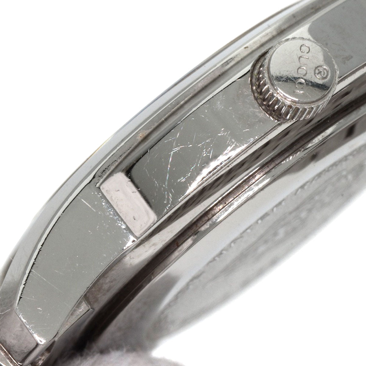 GUCCI Watches Quartz 5500L Stainless Steel Silver 11P Diamond black dial