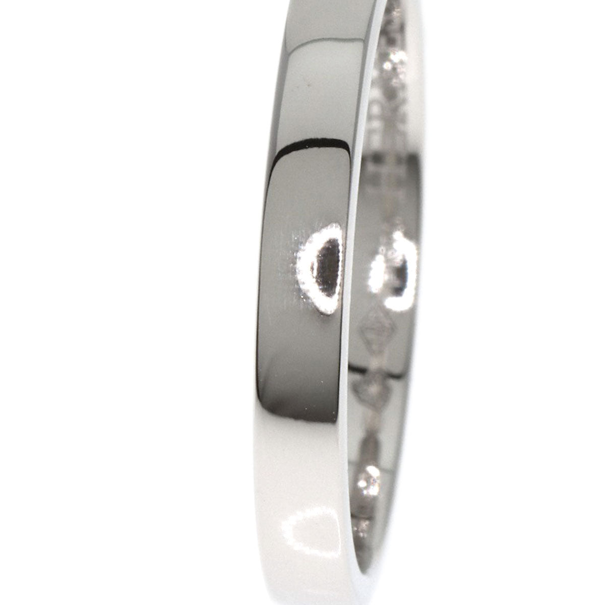 HERMES Ring PT950 Silver Ever Kelly 2P Diamond #51