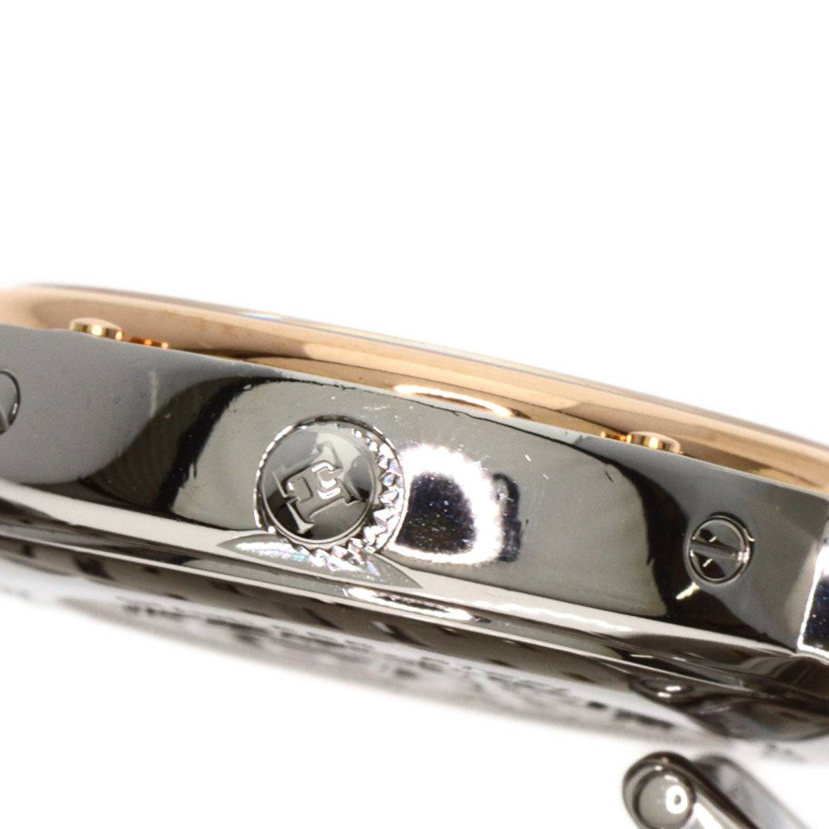 HERMES Watches Quartz CP1.322 Stainless Steel, SSxPGP, Diamond Silver Clipper Classic Nacle Diamond White shell dial Women Used