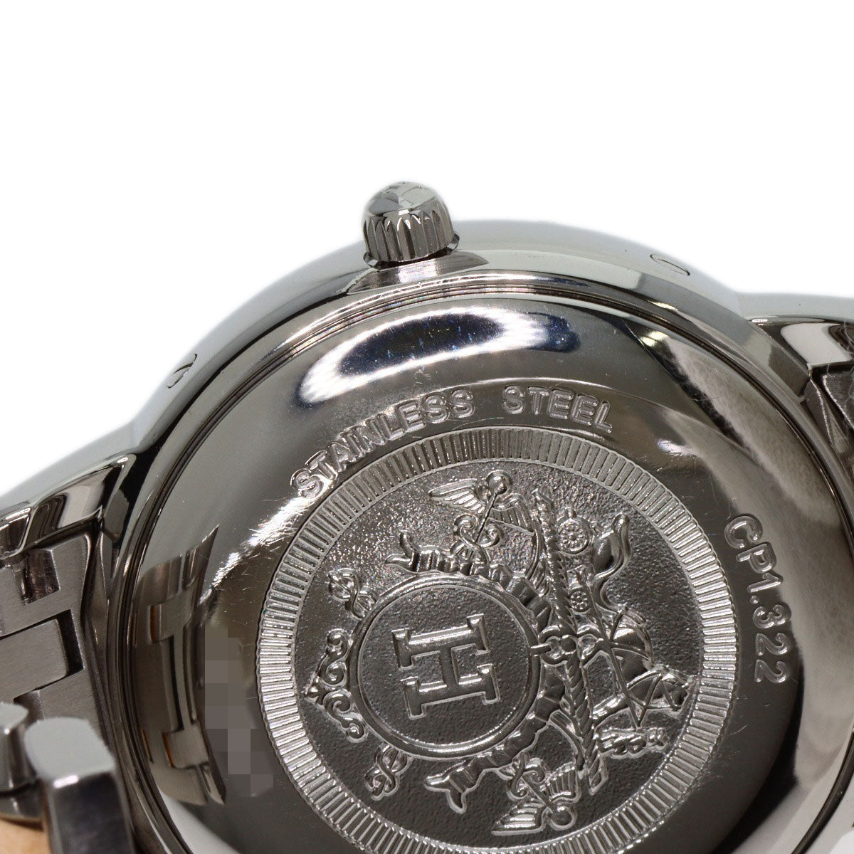 HERMES Watches Quartz CP1.322 Stainless Steel, SSxPGP, Diamond Silver Clipper Classic Nacle Diamond White shell dial Women Used