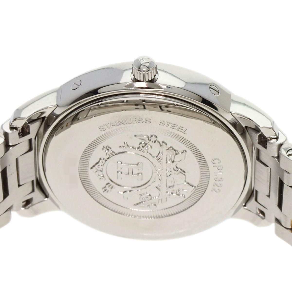 HERMES Watches Quartz CP1.322 Stainless Steel, SSxPGP, Diamond Silver Clipper Classic Nacle Diamond White shell dial Women Used