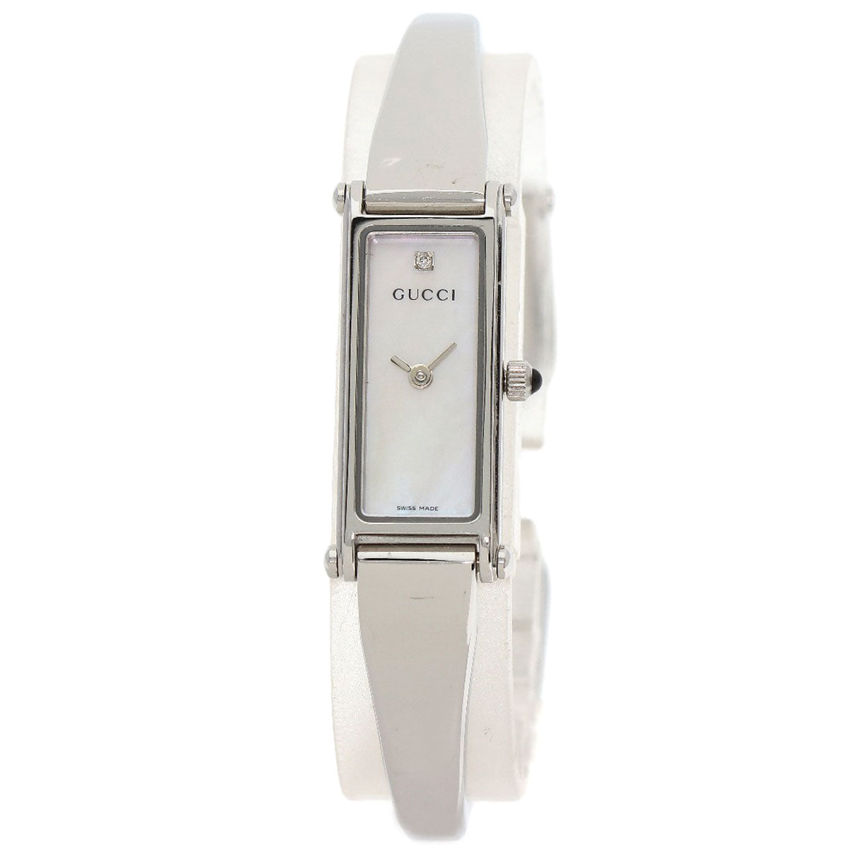 GUCCI Watches Quartz 1500L Stainless Steel Silver Square face White shell dial