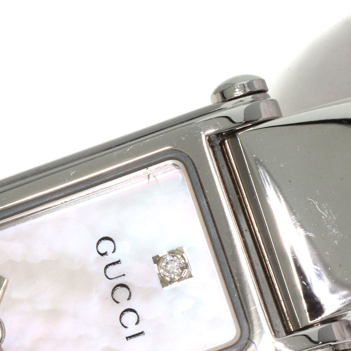 GUCCI Watches Quartz 1500L Stainless Steel Silver Square face White shell dial