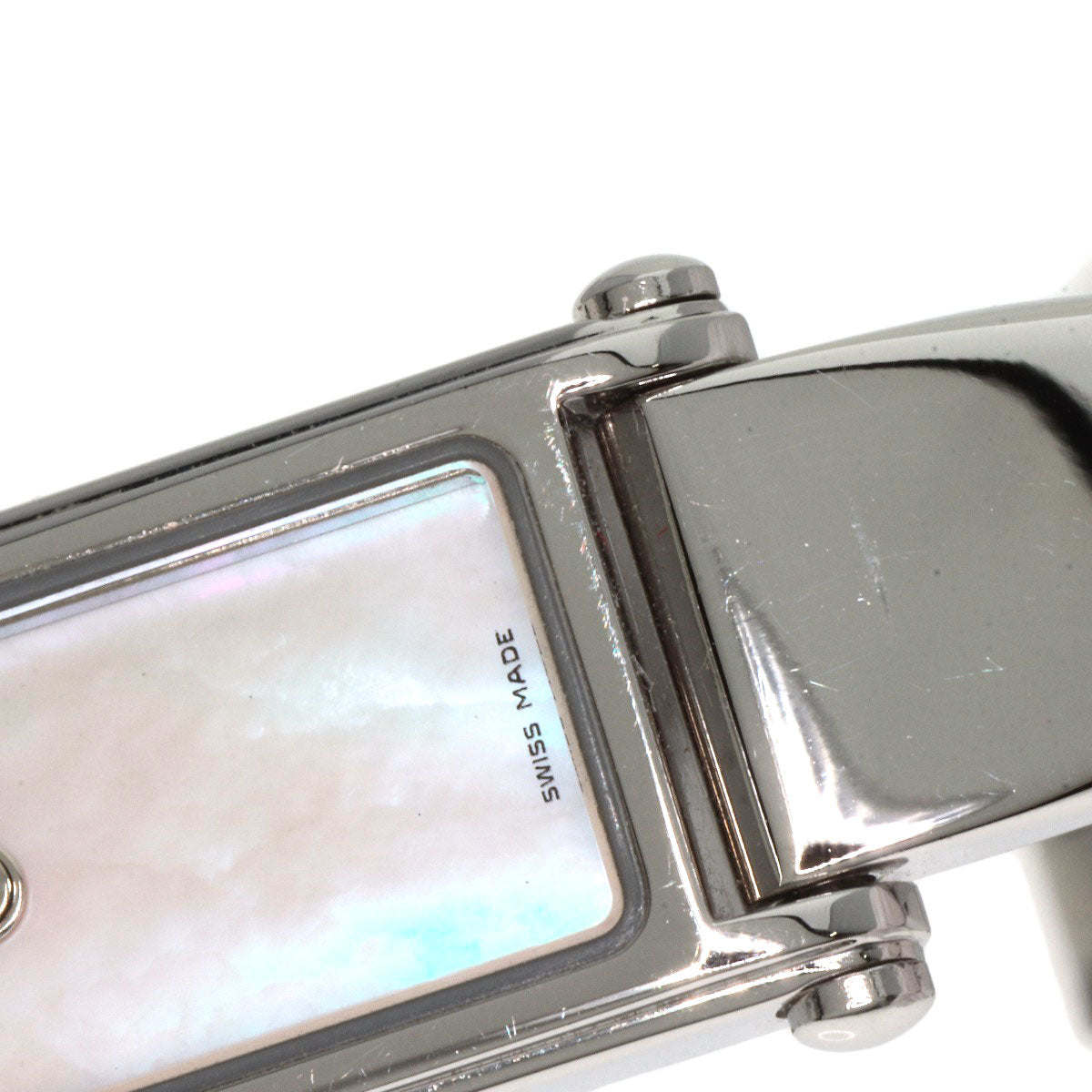 GUCCI Watches Quartz 1500L Stainless Steel Silver Square face White shell dial