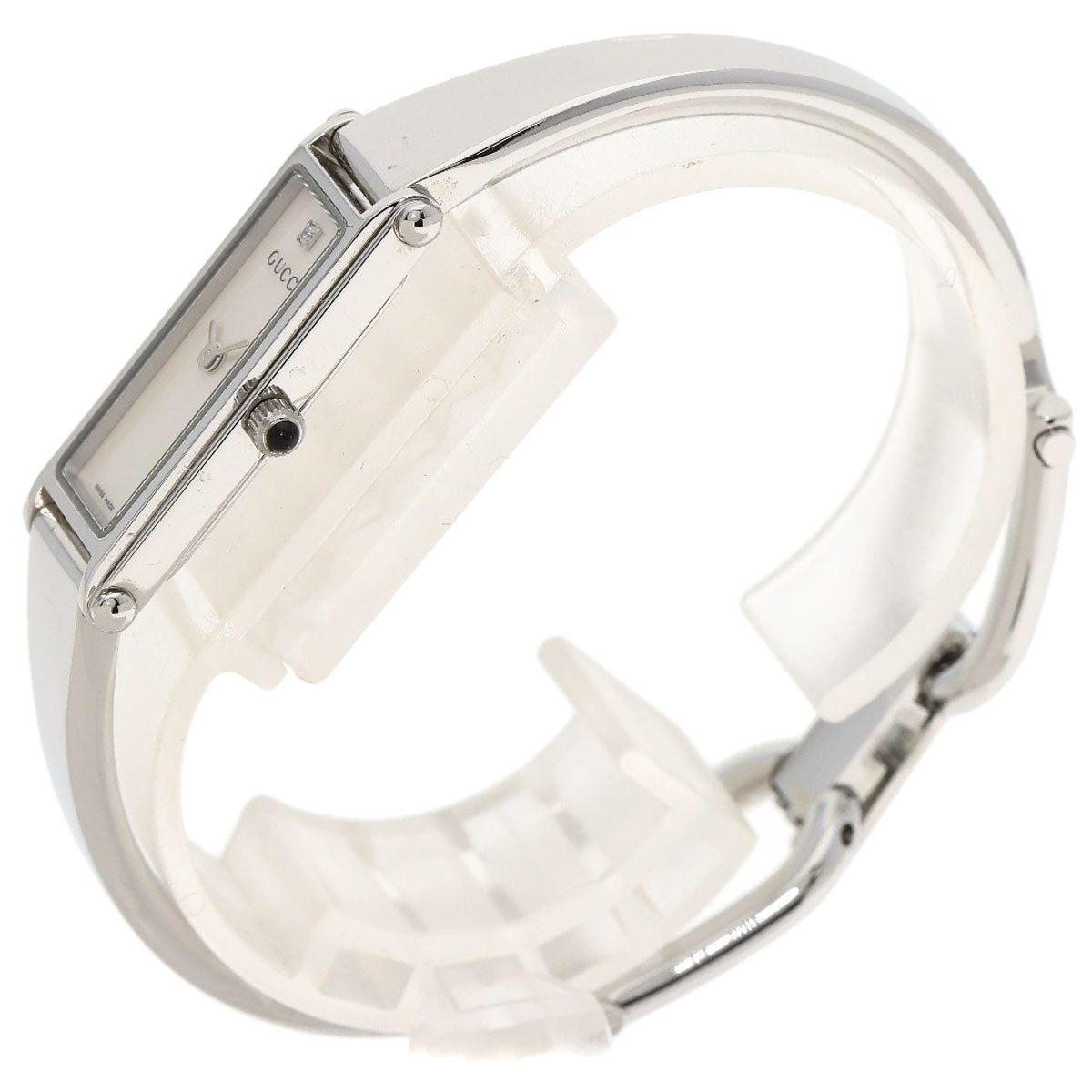 GUCCI Watches Quartz 1500L Stainless Steel Silver Square face White shell dial