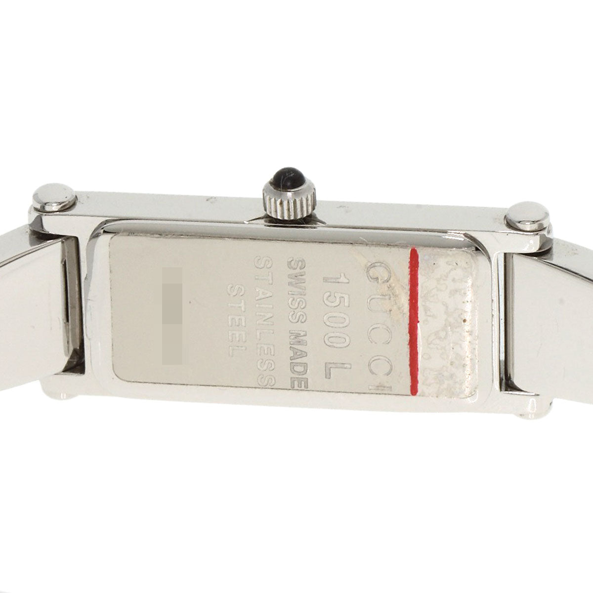 GUCCI Watches Quartz 1500L Stainless Steel Silver Square face White shell dial