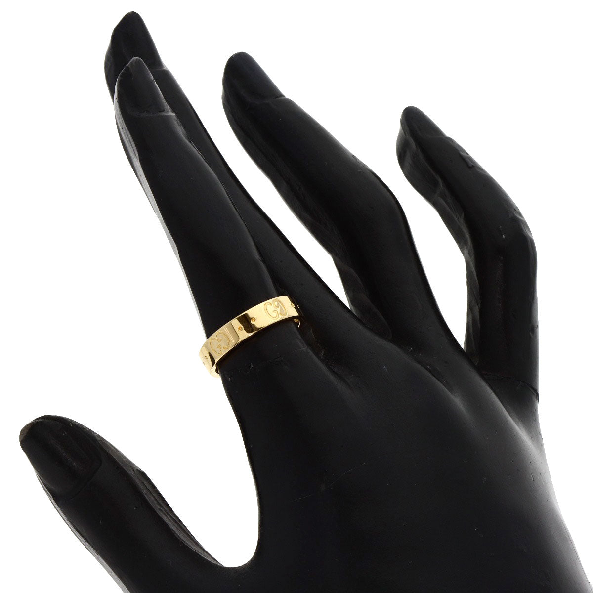 GUCCI Ring 18K Yellow Gold gold Icon # 9 Women Used