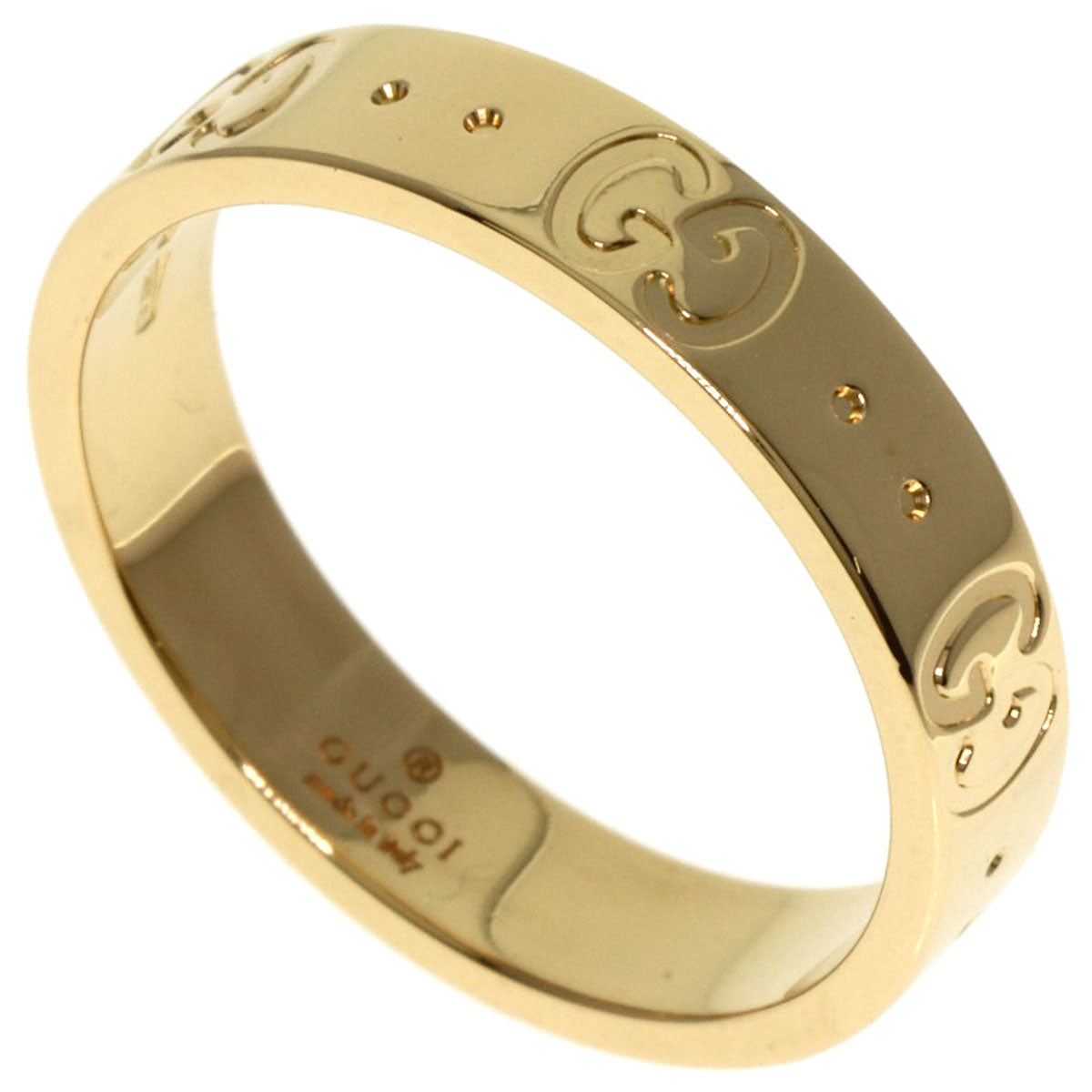 GUCCI Ring 18K Yellow Gold gold Icon # 13 Women Used