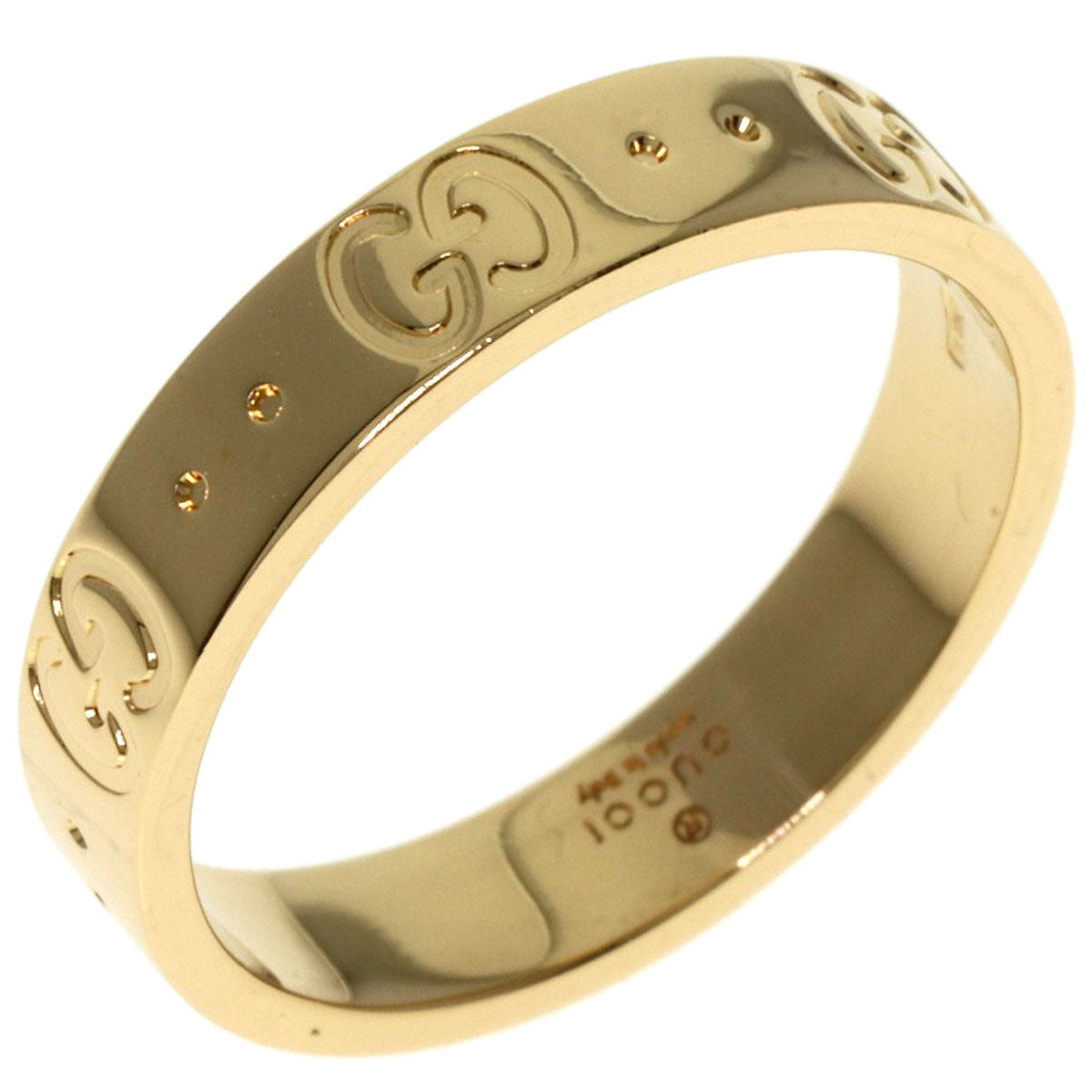 GUCCI Ring 18K Yellow Gold gold Icon # 13 Women Used