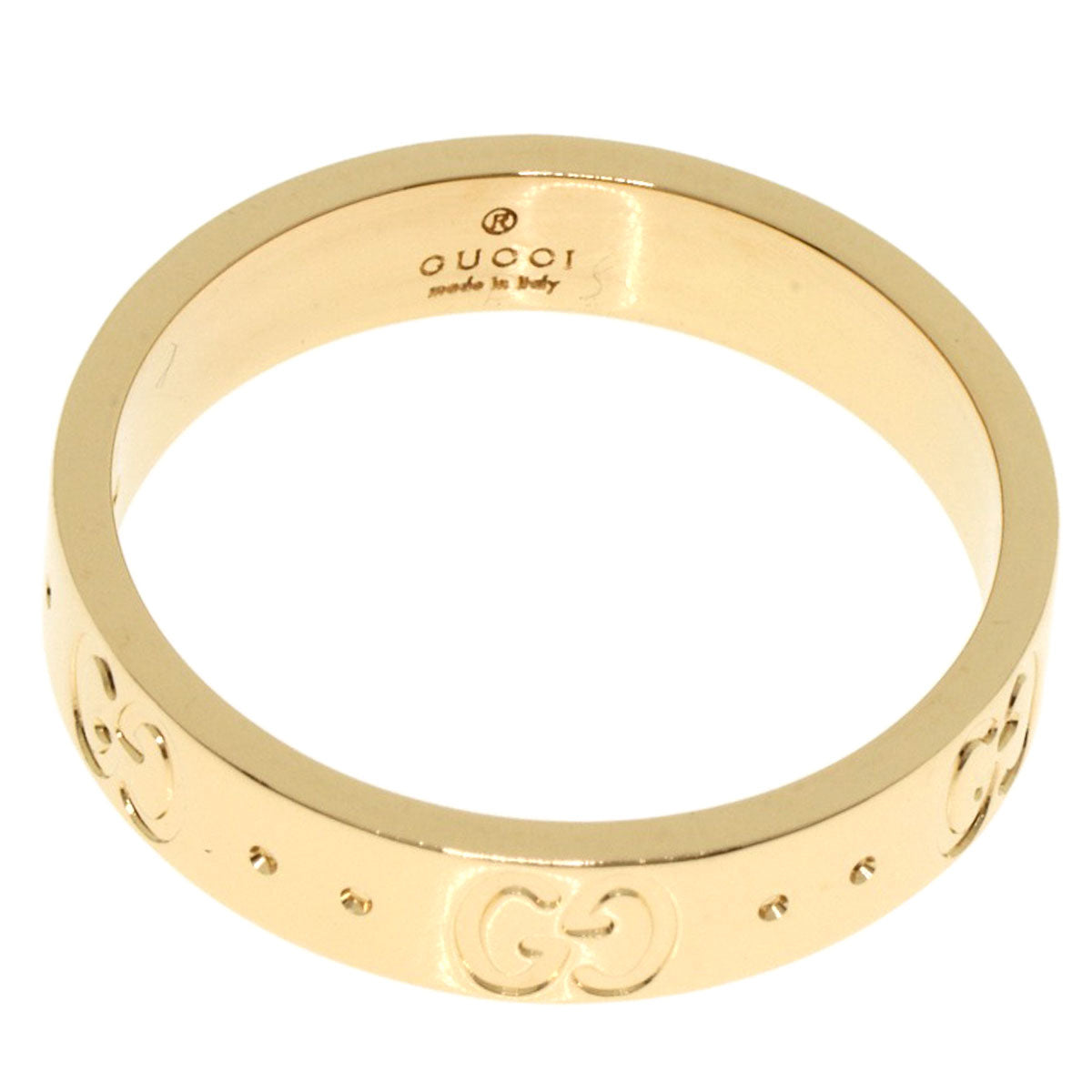 GUCCI Ring 18K Yellow Gold gold Icon # 13 Women Used