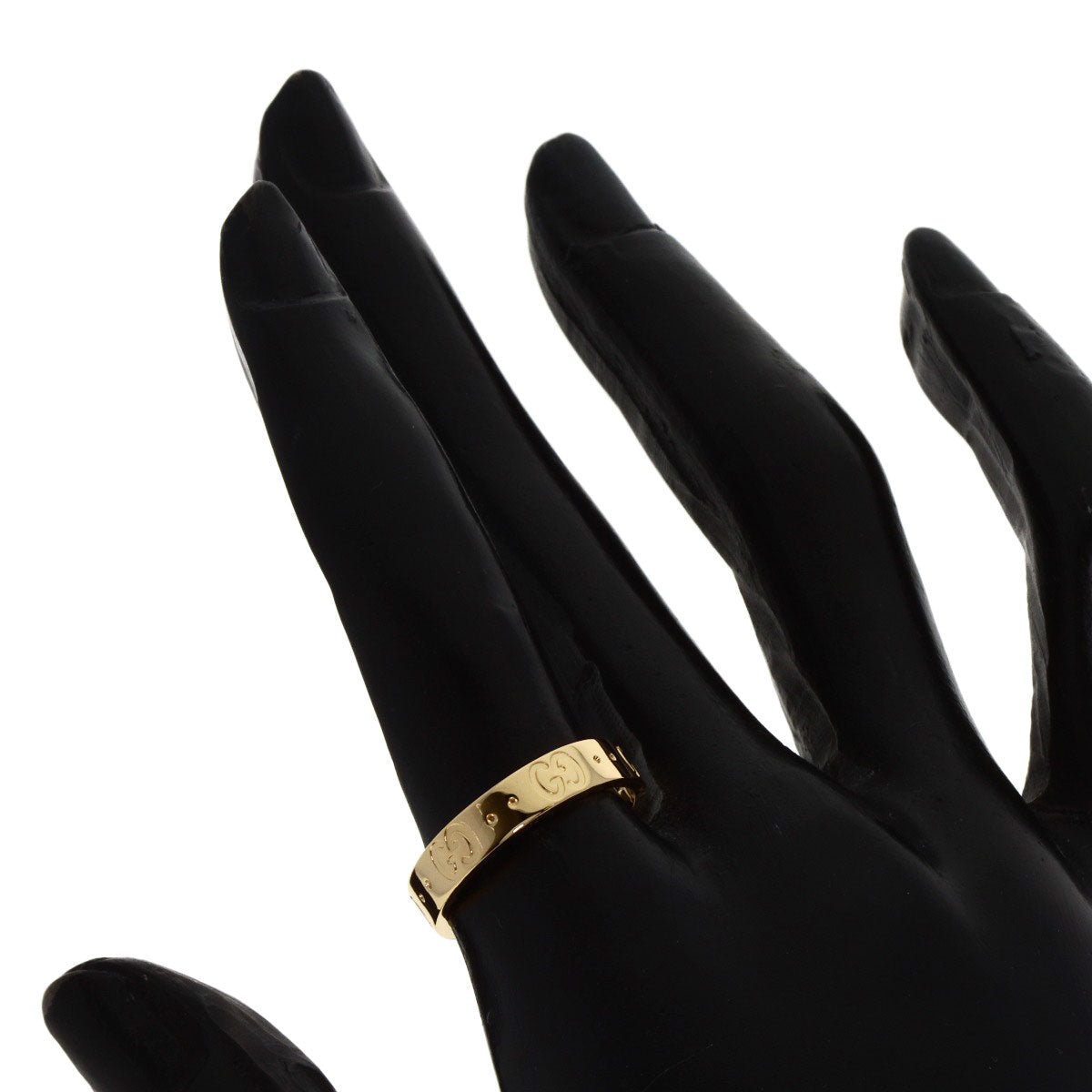 GUCCI Ring 18K Yellow Gold gold Icon # 13 Women Used