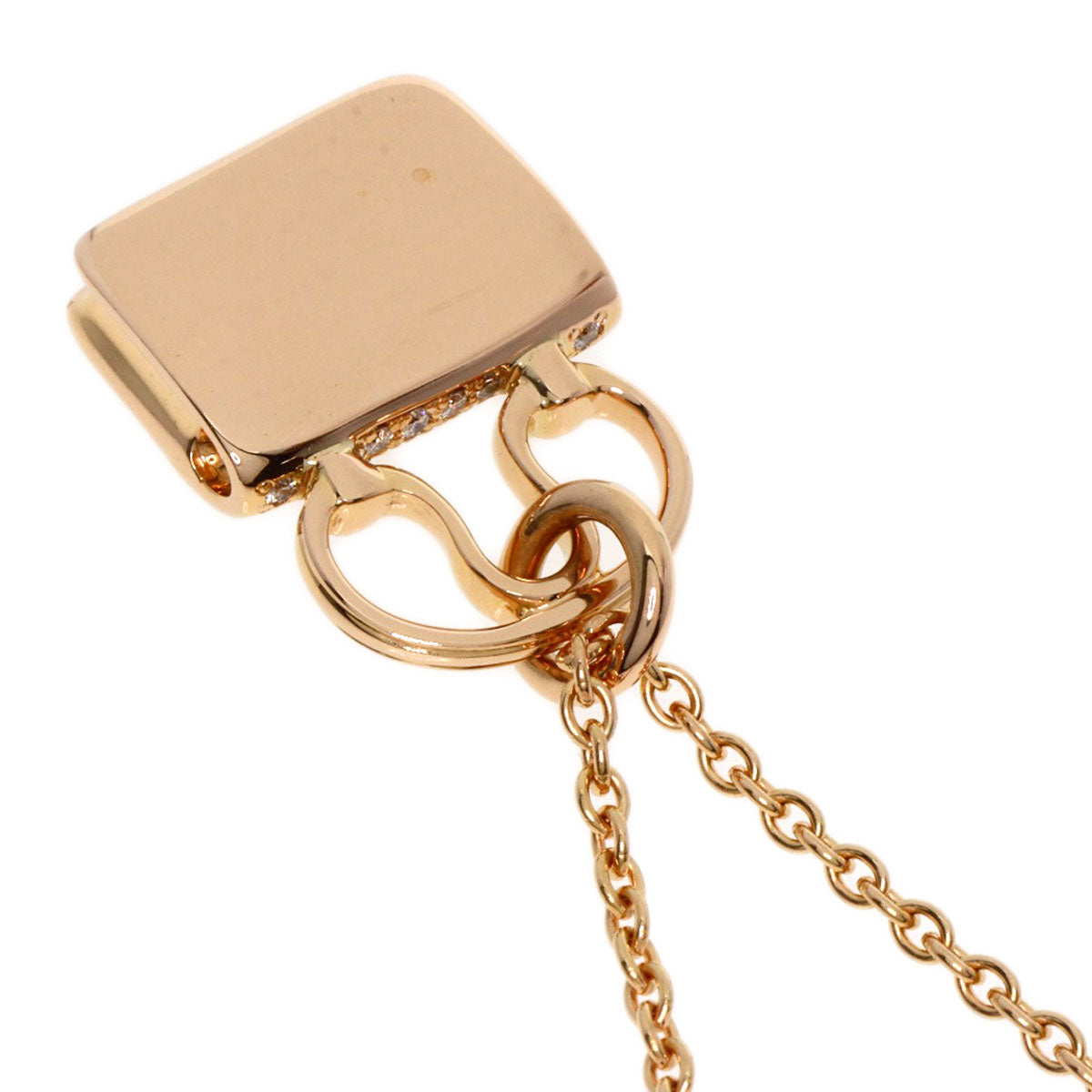 HERMES Necklace 18K Pink Gold gold Amulet Constance
