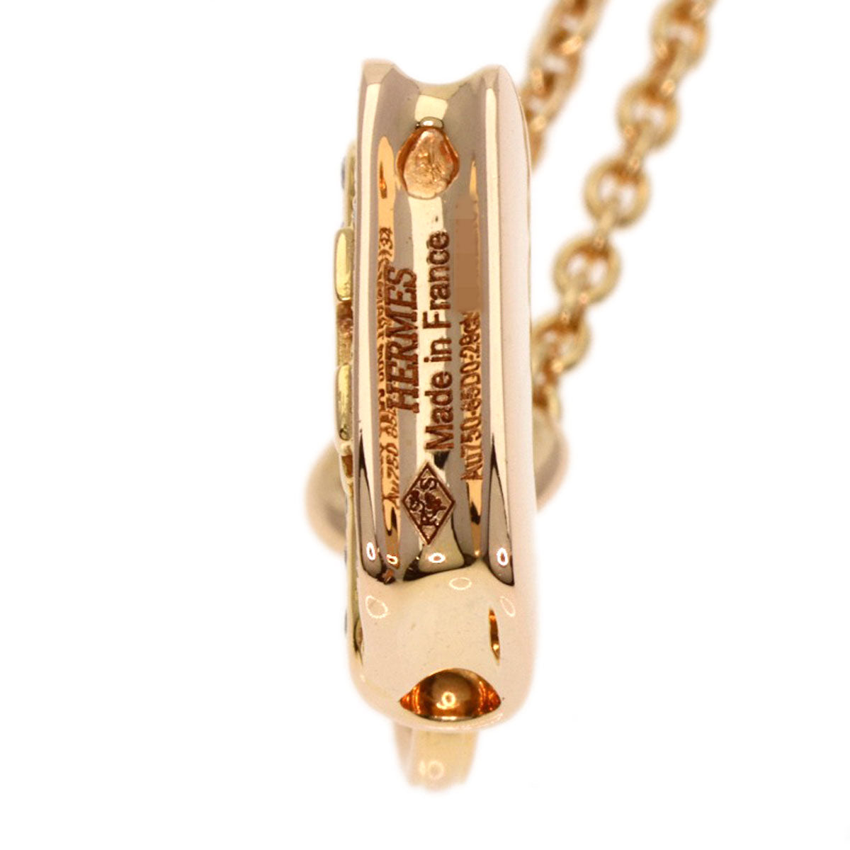 HERMES Necklace 18K Pink Gold gold Amulet Constance