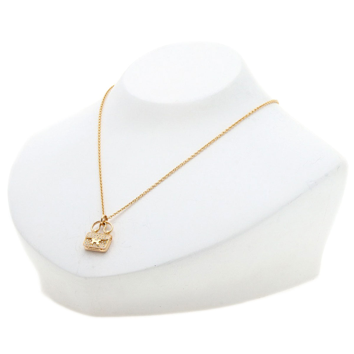 HERMES Necklace 18K Pink Gold gold Amulet Constance