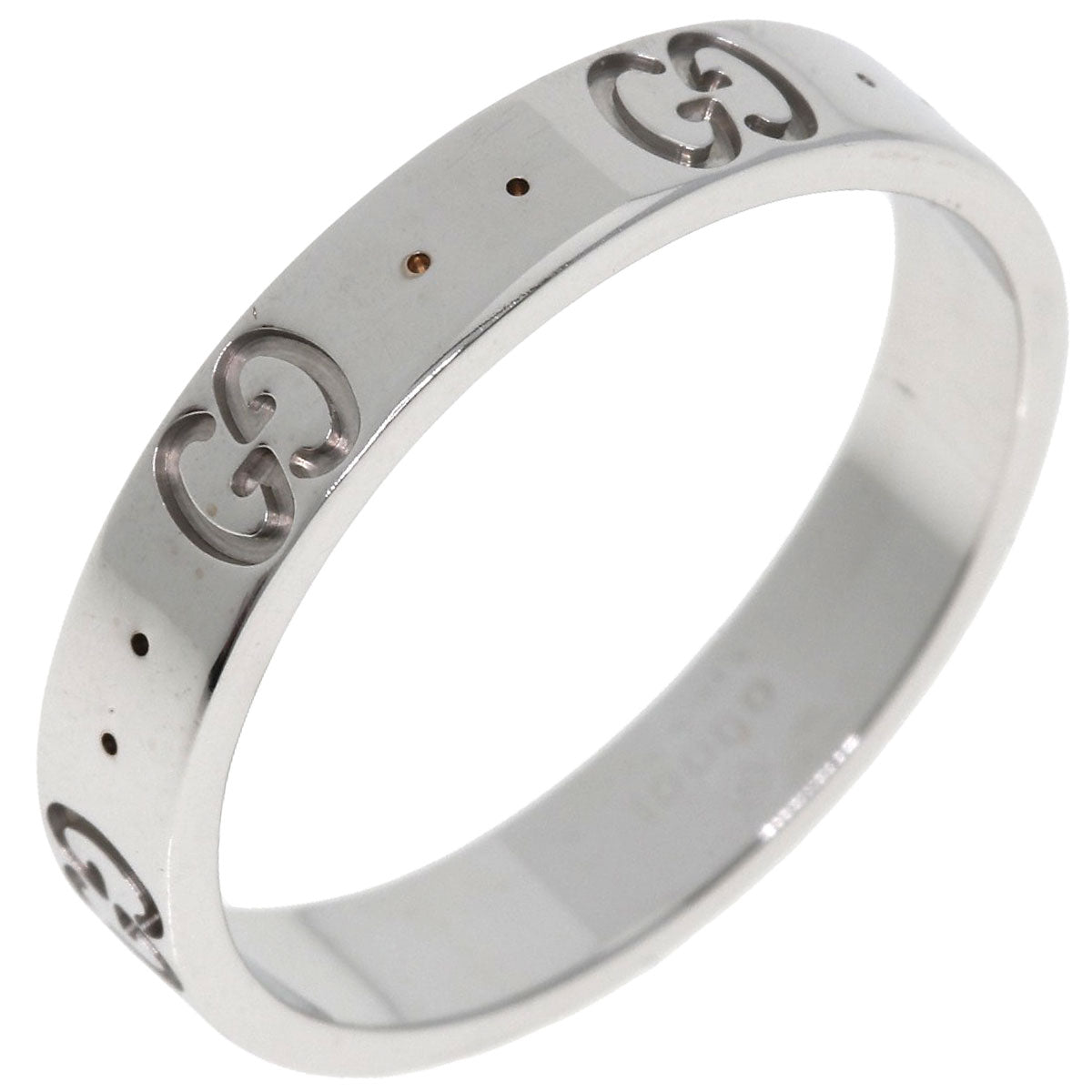 GUCCI Ring K18WG Silver Icon # 18 Women Used