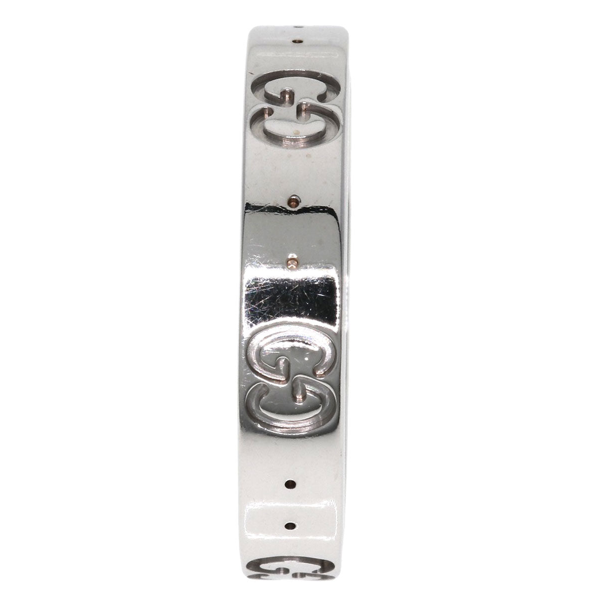 GUCCI Ring K18WG Silver Icon # 18 Women Used