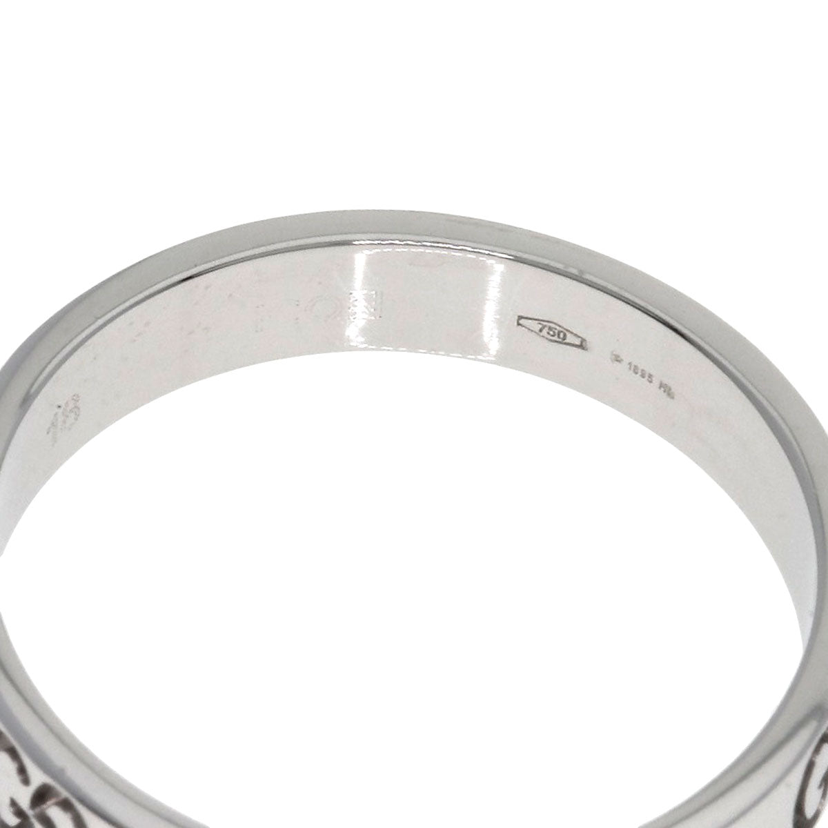 GUCCI Ring K18WG Silver Icon # 18 Women Used
