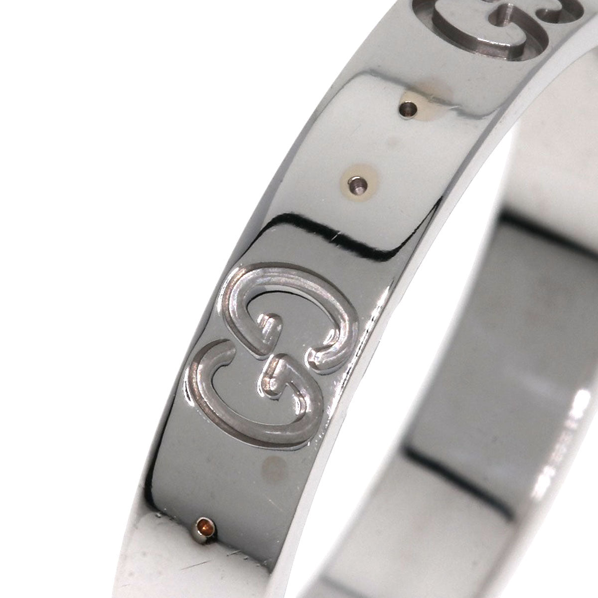 GUCCI Ring K18WG Silver Icon # 18 Women Used