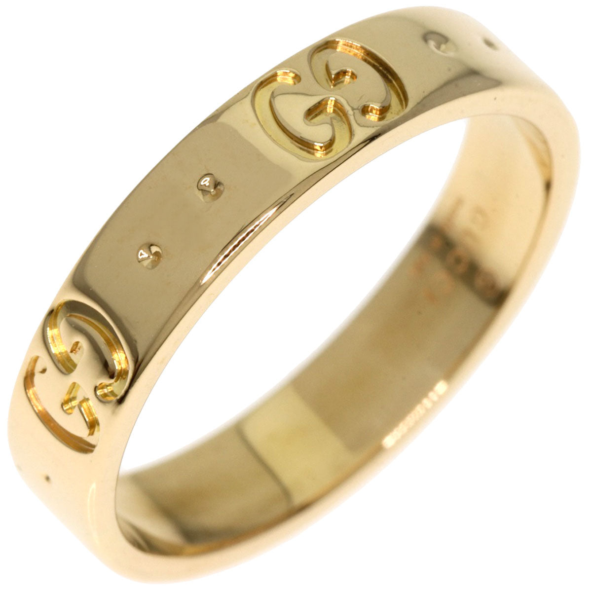 GUCCI Ring 18K Yellow Gold gold Icon # 10 Women Used